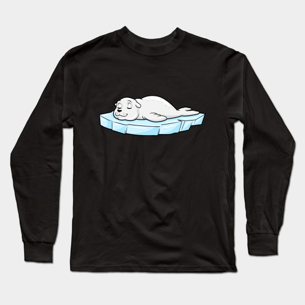 Seal on Ice Floe Long Sleeve T-Shirt by Markus Schnabel